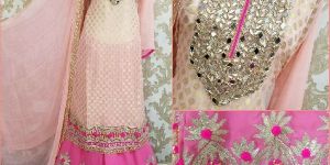 DESIGNER PARTY WEAR SHARARA SUIT W-605