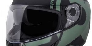 CARA FORCE DULL BLACK GREEN HELMET