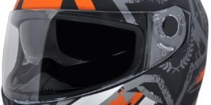 CARA MADSTAR DULL BLACK ORANGE HELMET