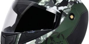 CRUX DX CAMOUFLAGE DULL BLACK BATTLE GREEN HELMET
