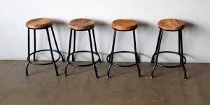 Wooden and Iron Stools