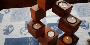 Wooden Candle Holders