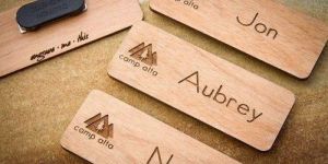 Wooden Name Badge