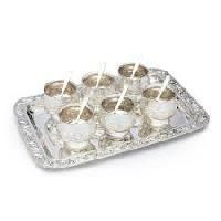 Silver Ice Cream Set