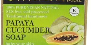 Soulflower Papaya Cucumber Soap