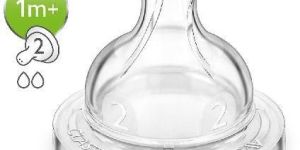 Avent Classic Silicone Teat Slow Flow (1M+) - Set of 2