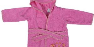 Pink Pooh Print Hooded Bathrobe