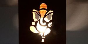 Coral Hanging Ganesha Light
