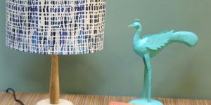 Table Lamp - Blue and White