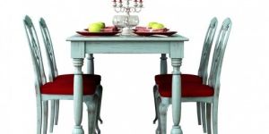 Antique Blue 4 Seater Dining Set