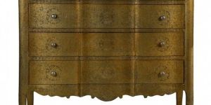 Large Gold Metal Vintage Chest