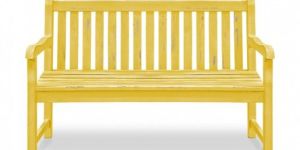 Wooden Bench: Antique Yellow
