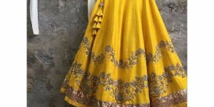 Yellow Malbouri Silk Designer Lahenga Choli