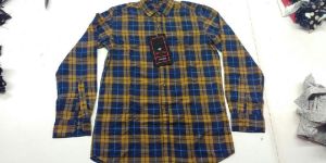 Men's Yellow Check Shirt