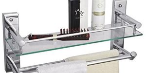 Glass Shelf with Double Tower Rod