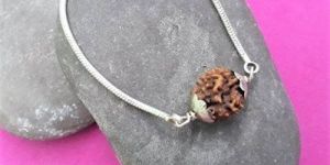 2 Mukhi Rudraksha Silver Bracelet