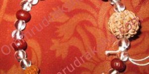Rudraksha Spatik Bracelet