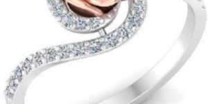 White Gold Designer Diamond Ring (28 Diamonds)