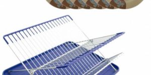 Blue Stainless Steel Plate Stand