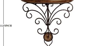 Wooden Single Piece Folding Wall Bracket with Iron Base