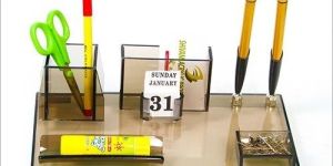 Acrylic Pen Stand with Card Holder