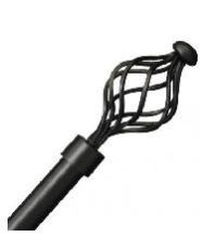 Swirl Iron Black Matt Curtain Rods