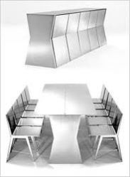 Stainless Steel Table and Chair