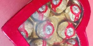 Heart Shaped Chocolate Rocher Boxes