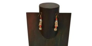 Hand Made Bamboo with Seed Ear Ring