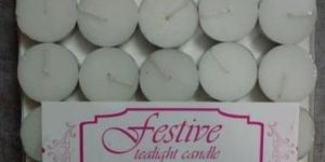 50 Pcs White Tea Light Candles