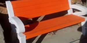 Orange Outdoor Bench