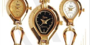 Golden Ladies Wrist Watch