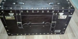 Antique Leather Storage Box