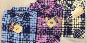 Mens Cotton Checkered Shirts