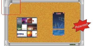 Umex-FT Series Chrome Plated Corner Cork Pin Up Notice Board