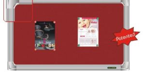 Umex-FT Series Chrome Plated Corner Felt Pin Up Notice Board