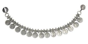 Antique Silver Coin Anklet Payal