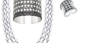 Geometric Silver Set