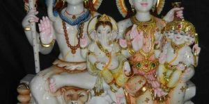 Marble Shiv Family Statues