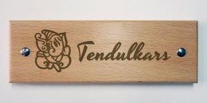 Wooden Name Plate