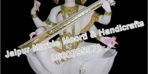 Marble Saraswati Mata Statues