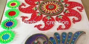 Acrylic Peacock MDF Rangoli