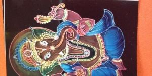 Charcoal Fabric Painting.