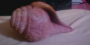 Pink Serpentine Stone Shankh