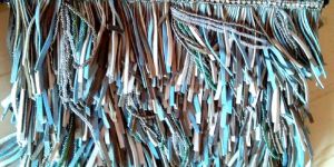 Fringe Beaded Leather Hand Embroidered Designer Clutch