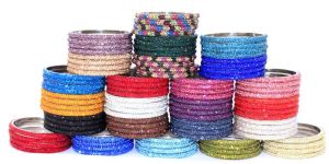 Handmade Crystal Metal Bangles