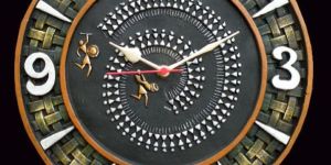 Terracotta Warli Design Wall Clock