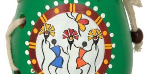 RURALSHADES Terracotta Traditional Warli Green Pen Stand Handicraft