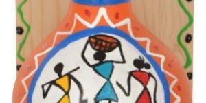 RURALSHADES Terracotta Traditional Warli Painted Pot Key Holder