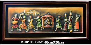 Terracotta Sculpted Decorative 3d Frame